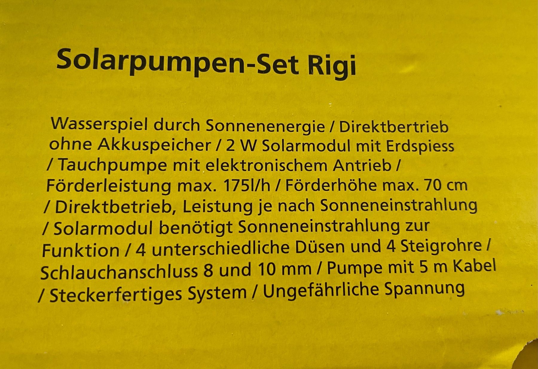 Pompe & Parti di ricambio: Solarpumpen-Set Rigi von Colibri / neuwertig – Nuovo (secondo la descrizione) da Nussbaumen AG venduto da schuba2000 8