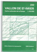 Landkarte Vallon de St.-Imier 1982