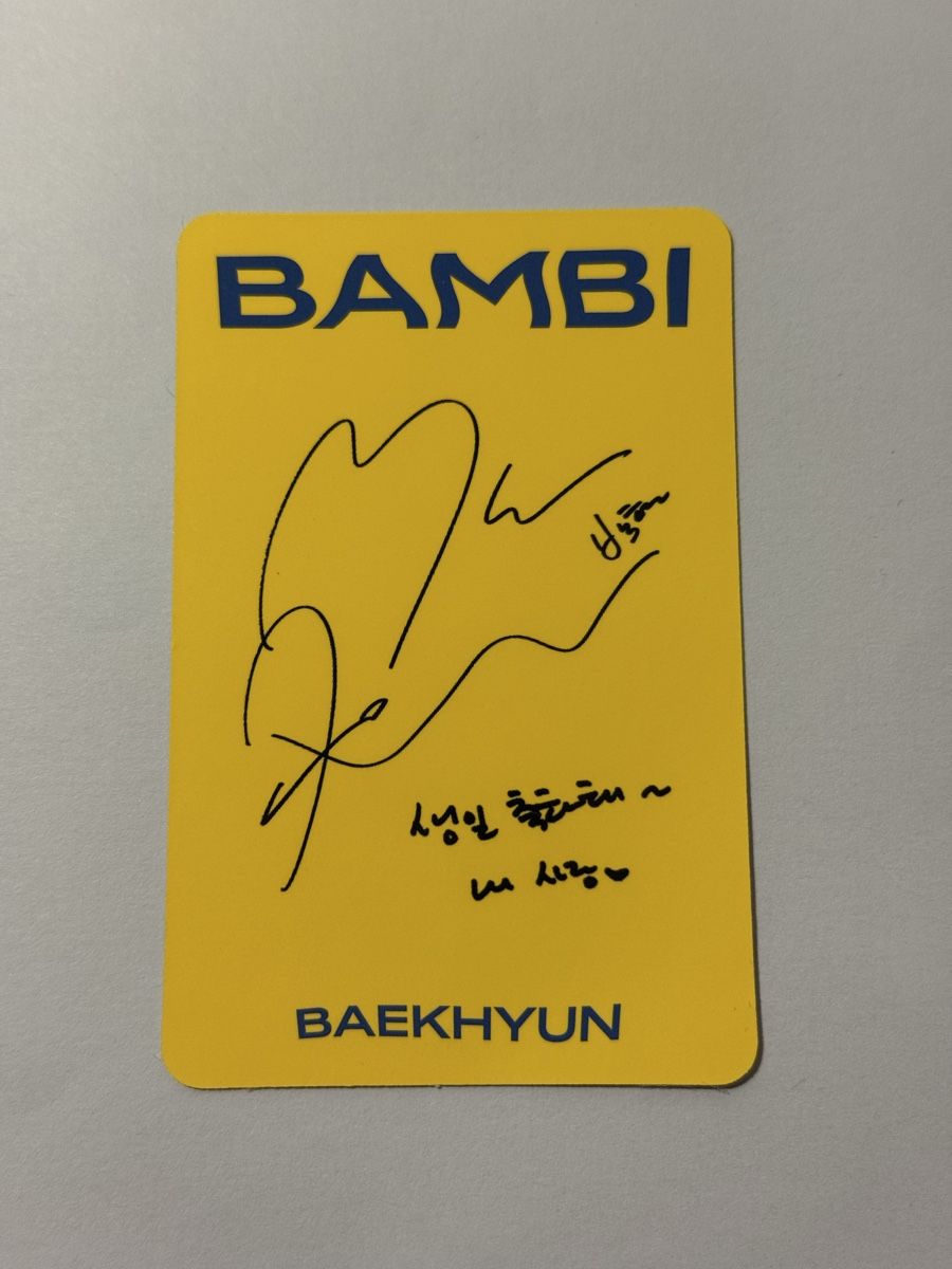Carte collezionabili: BAEKHYUN BAMBI 3rd Mini Album – Usato da Les Avanchets venduto da ang_qqx6 1