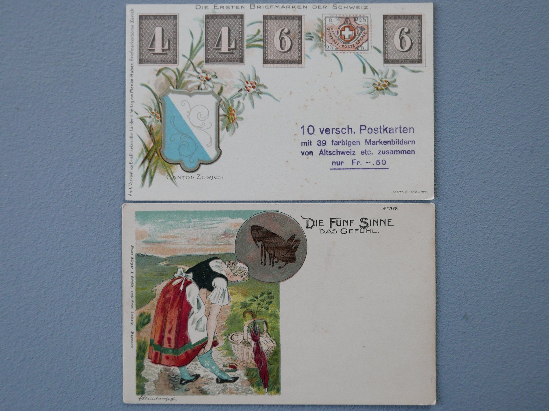 Cartoline postali: 6 ANTIKE ANSICHTSKARTEN WELTPOSTVEREIN – Usato da Balgach venduto da Zwischenraum 1
