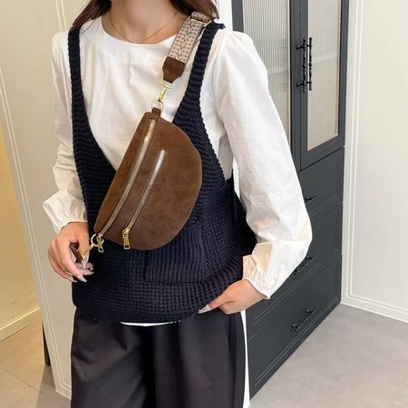 Gürteltasche Kunstwildleder Schulterriemen für Damen