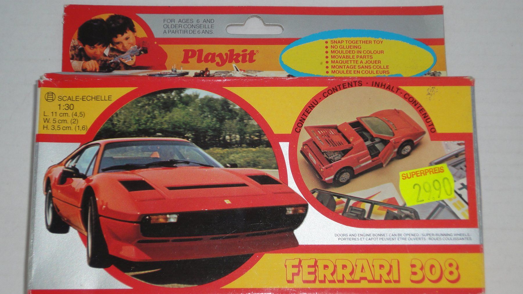 Modellbausätze & Standmodelle: PLAYKIT FERRARI 308 1:30 – Neu (gemäss Beschreibung) aus Frümsen von Malibu69