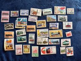 Briefmarken Züge Train Lokomotive Dampflok Transport