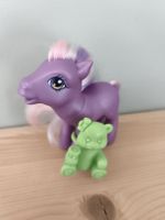 My little pony violette avec ours vert accessoire vintage 