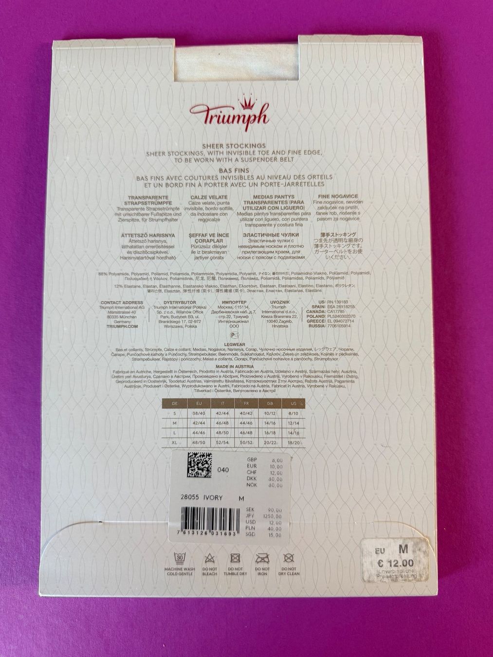 Calze & Collant: TRIUMPH, Strapsstrümpfe GLOSS 15, Grösse M, Farbe Weiss – Nuovo e nell'imballaggio originale da Rudolfstetten venduto da gst_g7xl 2