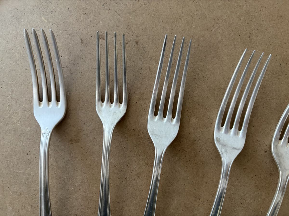 Gabeln: 6 Gabeln versilbert 90er Vintage gebraucht – Gebraucht aus Meierskappel von Hala03 1