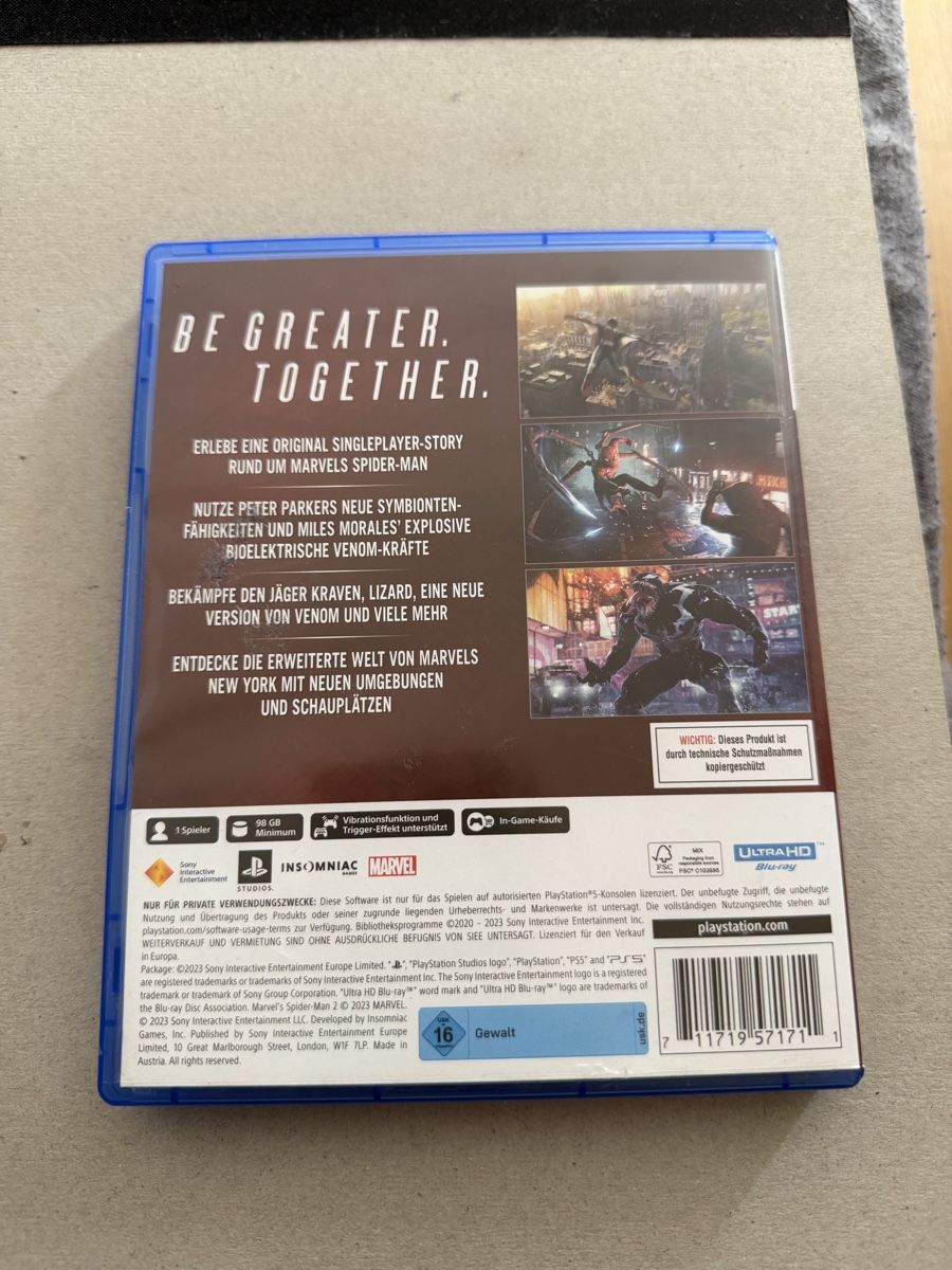 Jeux: PS5 Marvel Spider-Man 2 Spiel  – D'occasion à Spreitenbach par flowers86 1