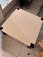 Couchtisch weiss dunkelbraun rechteckig guter Zustand