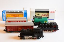 2 Dampflok und 5 Güterwagen von Märklin mit und ohne OVP