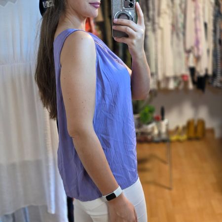 Lila Bluse L Yves de Valère Viskose