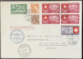 Interessanter historischer Schweizer Luftpost-beleg aus dem 