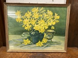 Tableau Jaunes signée de Pierre Châtelion, printemps! 55