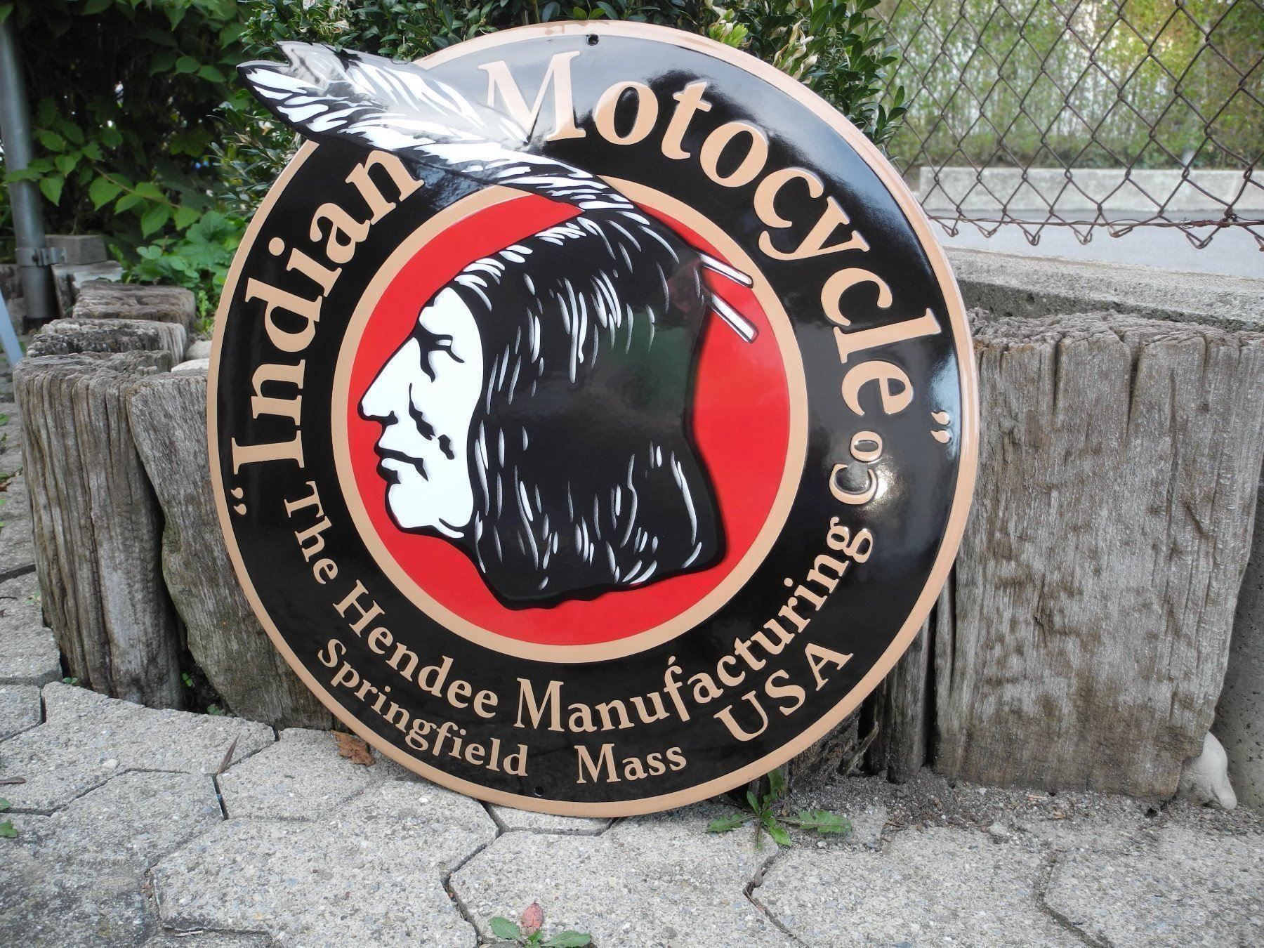 Indian Motorcycle Schilder: INDIAN MOTOCYCLES EMAILSCHILD – Neu (gemäss Beschreibung) aus Reinach AG von Huckleberrysix