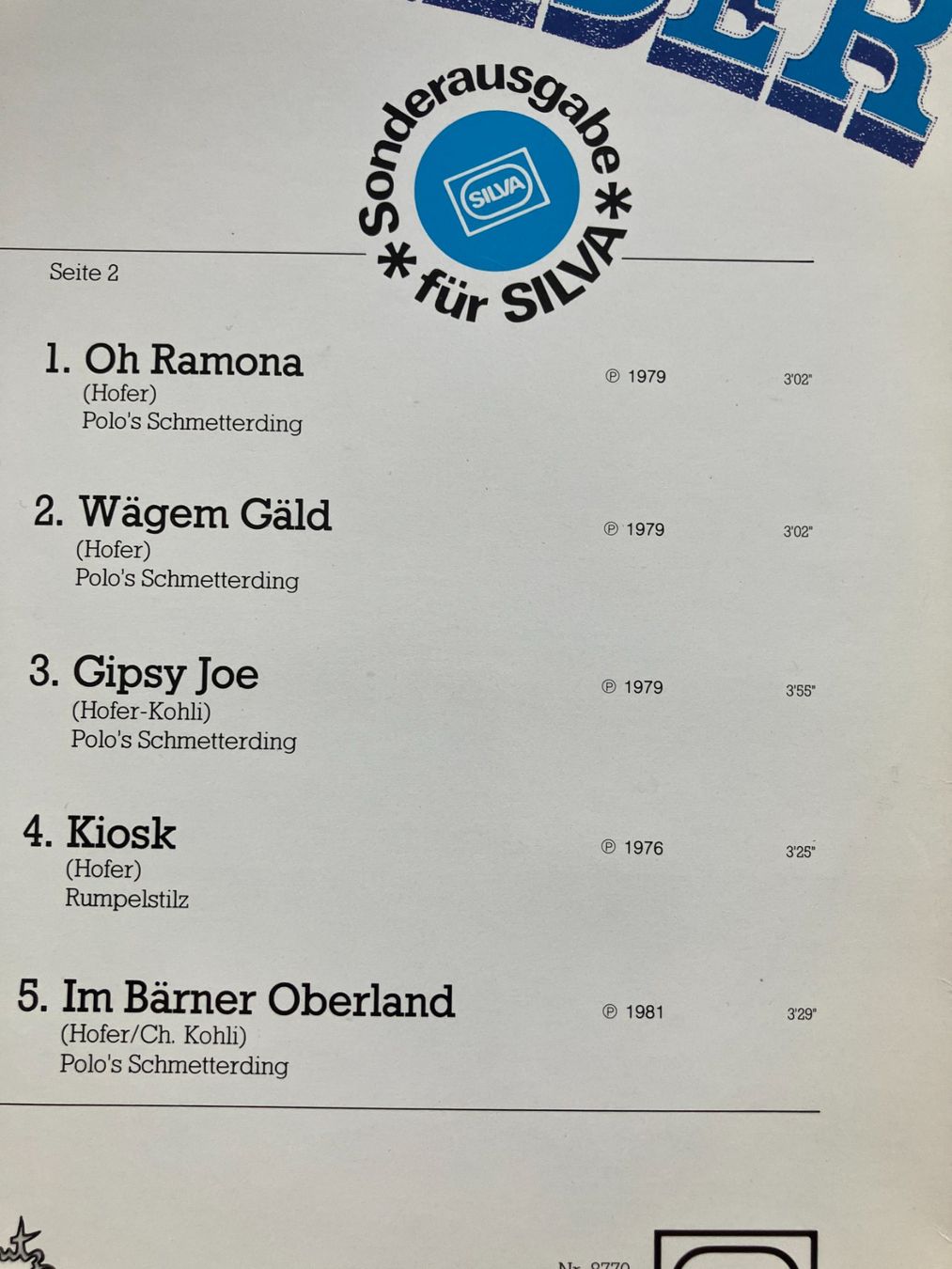 Dischi in vinile: Polo Hofer – Usato da Aarwangen venduto da Jukebox3 4