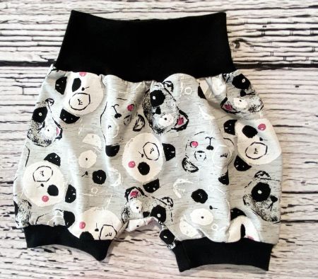 Kurze Pumphose - Panda- 80/86 - NEU
