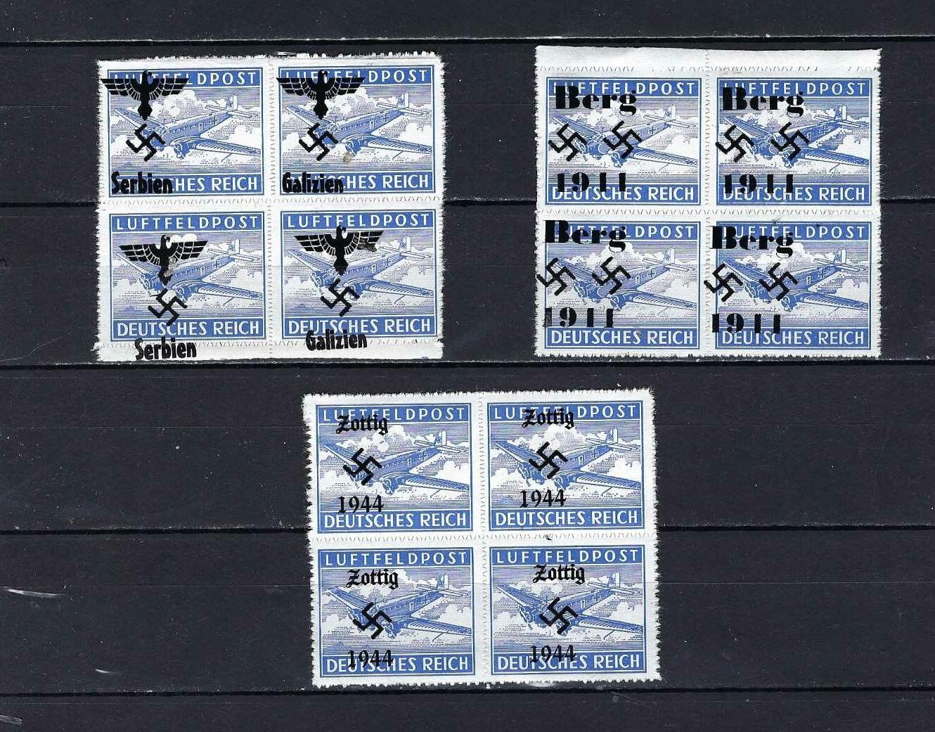 Tutti i francobolli: Luftfeldpost mit Aufdruck ** – Nuovo e nell'imballaggio originale da Lindau venduto da Rickie123