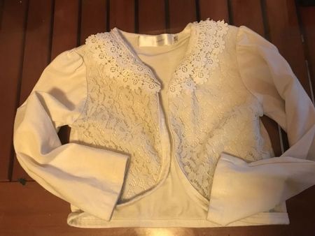 Mädchen Bolero weiss Marke Youbeika 120