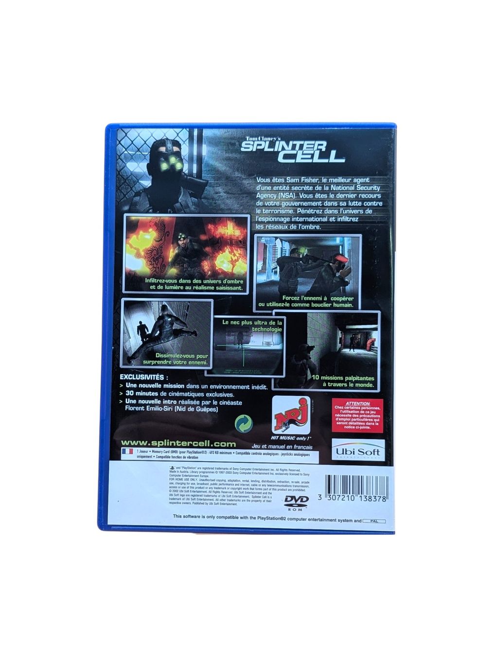 Sony Giochi: Tom Clancys Splinter Cell PlayStation 2 (PS2) – Usato da Domat/Ems venduto da IsseldorsShop 1