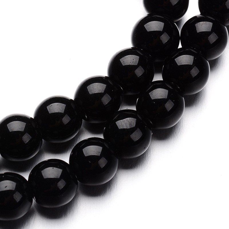 Perle (finte): Glasperlenstrang Schwarz 6mm / 45Stück – Nuovo (secondo la descrizione) da Rüegsau venduto da Tausendfreund