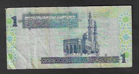 Billets de banque: Libya  1  Dinar  Gebraucht – D'occasion à Gordola par coinsandnotes 1