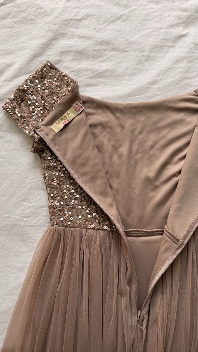 Zalando Vestiti: Sequin Evening Dress | EU 36 | Blush Nude – Nuovo (secondo la descrizione) da Zürich venduto da Semokay 4