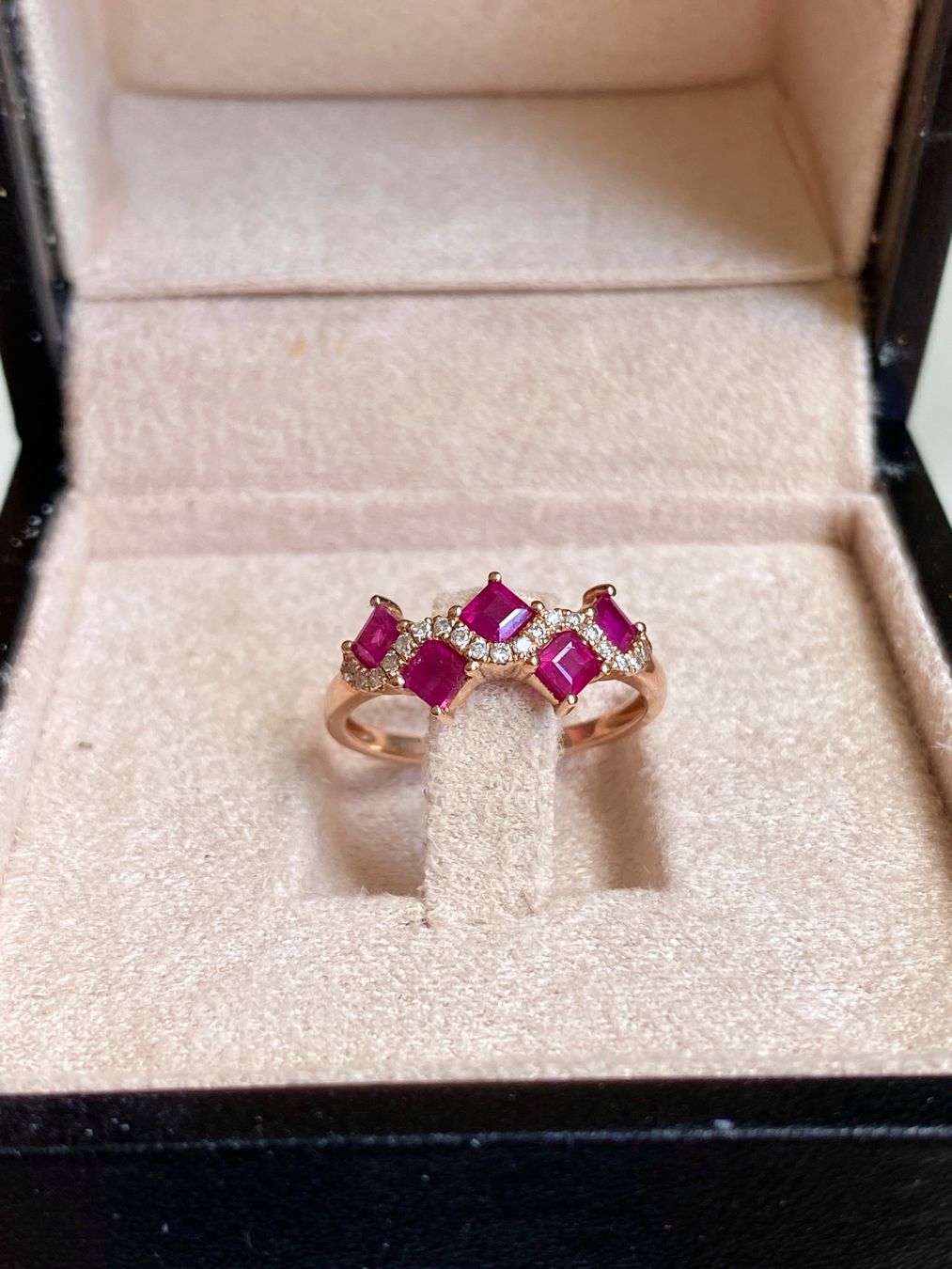 Anelli: Rubin Ring/Diamanten/Gold – Nuovo e nell'imballaggio originale da Sarnen venduto da Yingsperlen1