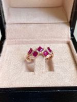 Rubin Ring/Diamanten/Gold