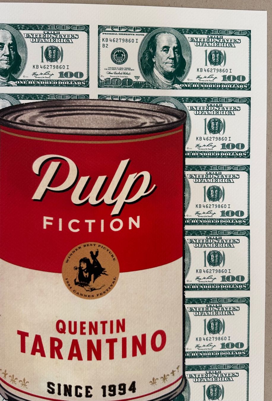 Gemälde: Death:  Pulp Fiction Tarantino, signiert – Neu (gemäss Beschreibung) aus Meilen von Smgdesign 4