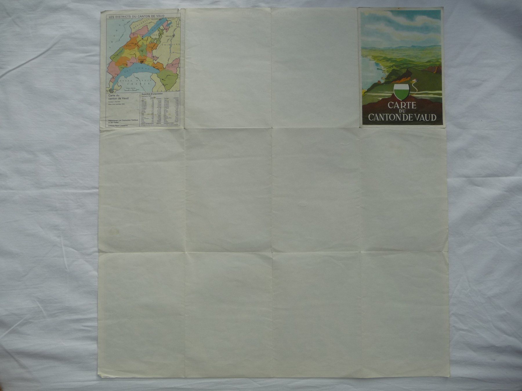 Cartine & Atlanti: Carte du Canton de Vaud - Vintage – Usato da Bussigny venduto da Zabeth1030 7