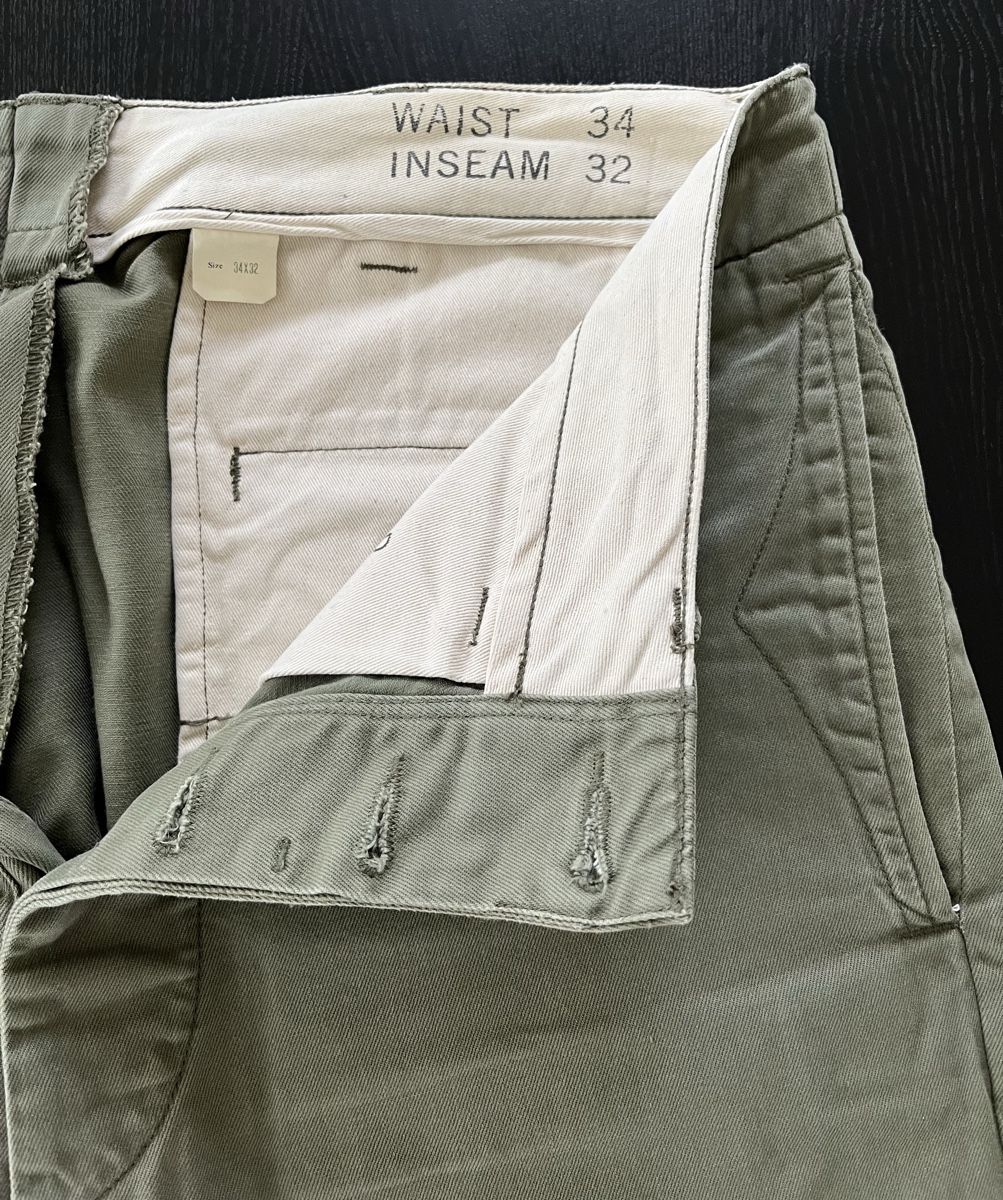Ralph Lauren Pantaloni: Double RL Officer Chinos Olive Green – Usato da Unterägeri venduto da Bluto36 2