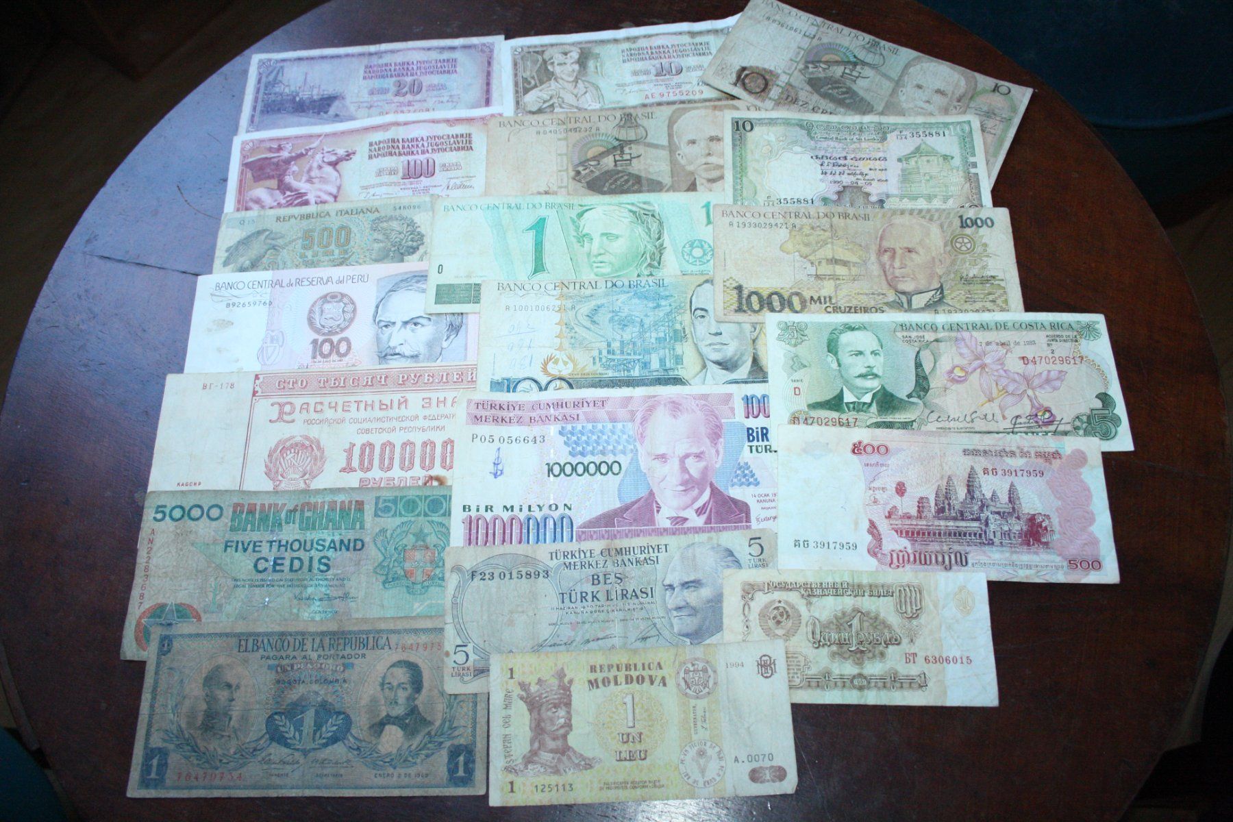 Banknoten: Lot 5 Vieux billets différents – Gebraucht aus Cormondrèche von Hermes.monnaies