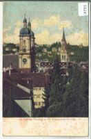 St. Gallen - Kloster - Relief-Präge-Karte