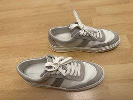 Sneakers Stuart Weitzman Grau Weiss Leder Grösse 38