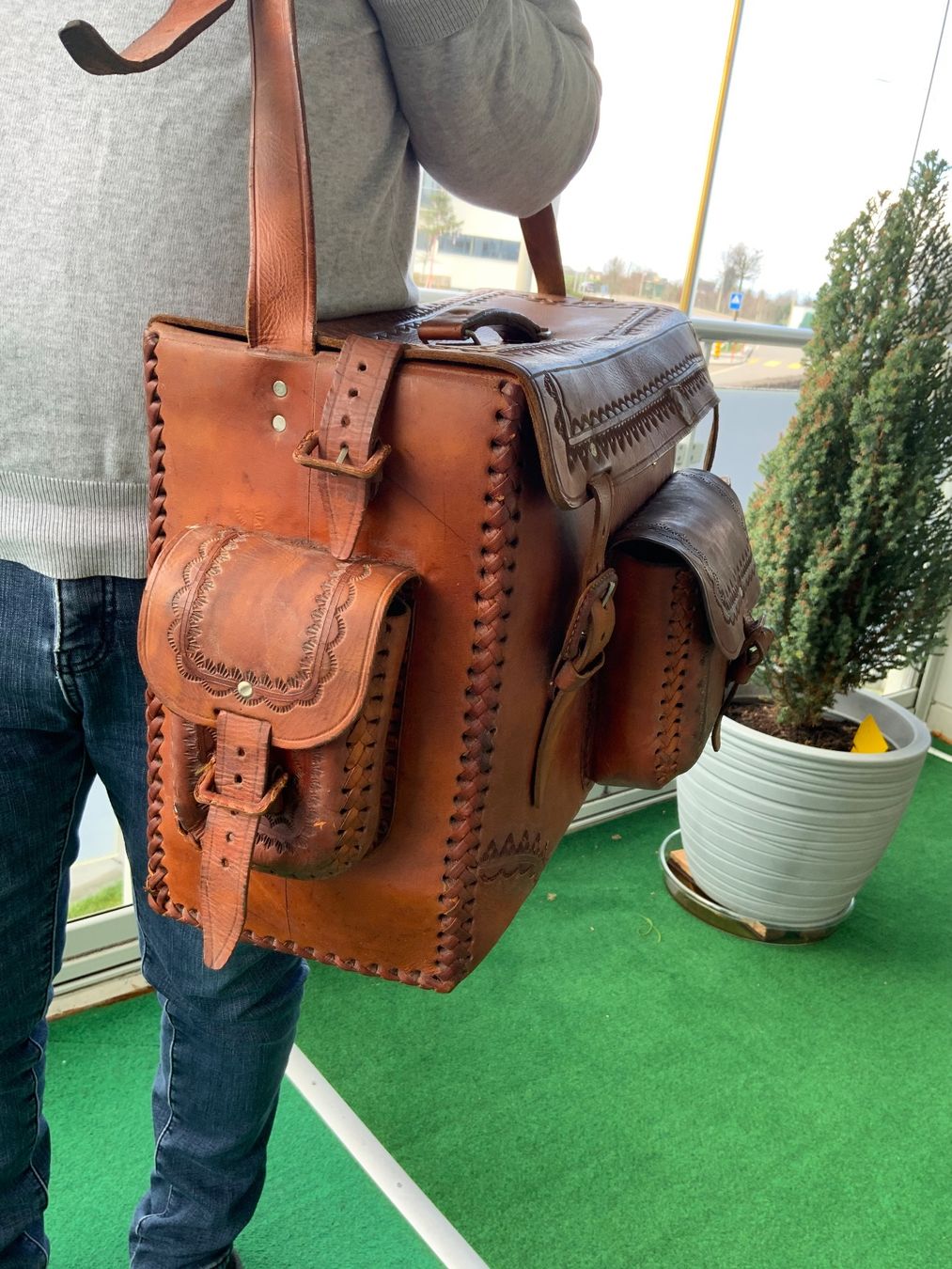 Taschen: Reisetasche / Utensilientasche aus echtem Leder – Gebraucht aus Schübelbach von S1CH 1