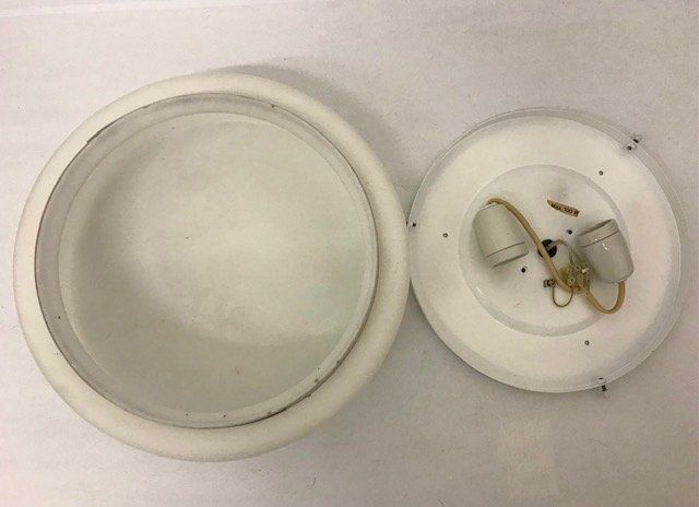 Lampadari & plafoniere: grosse runde Decken- oder Wandlampe aus Glas – Usato da Zürich venduto da gigimai67 1