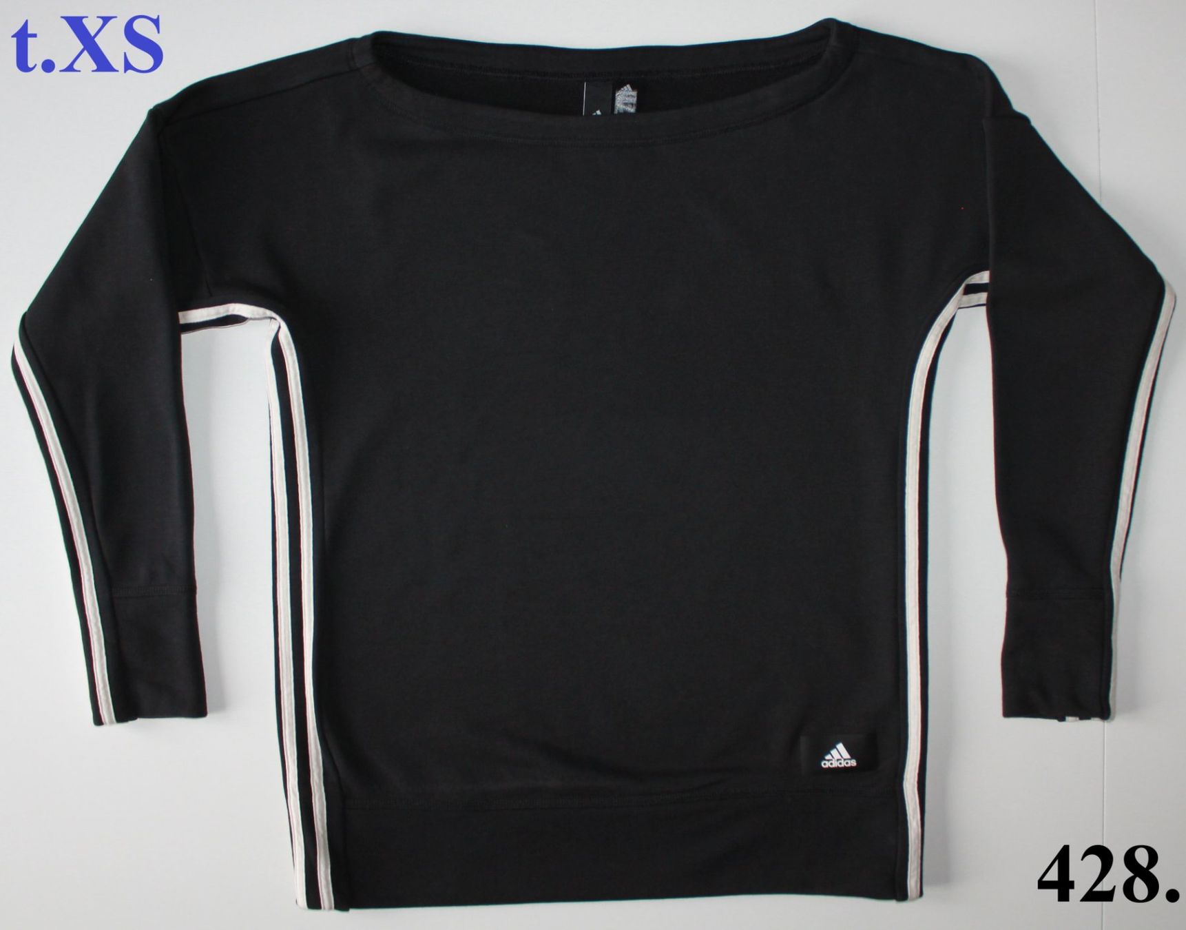 Adidas Maglioni & Felpe: Pull Adidas noir avec bandes blanches  t. XS – Usato da Peseux venduto da Gilloss