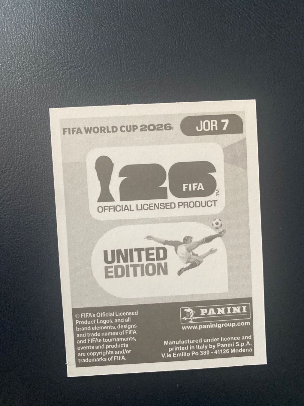 Panini Carte collezionabili: Panini FIFA World Cup Sticker JOR 7 – Nuovo (secondo la descrizione) da Glattbrugg venduto da riseca 1