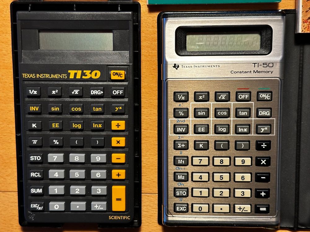 2 TEXAS INSTRUMENTS TASCHENRECHNER TI-30 UND TI-50 VINTAGE (Defekt) in ...