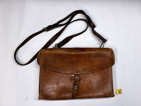Alte Schweizer Leder-Diensttasche - A. Krüger Sohn Bütschwil