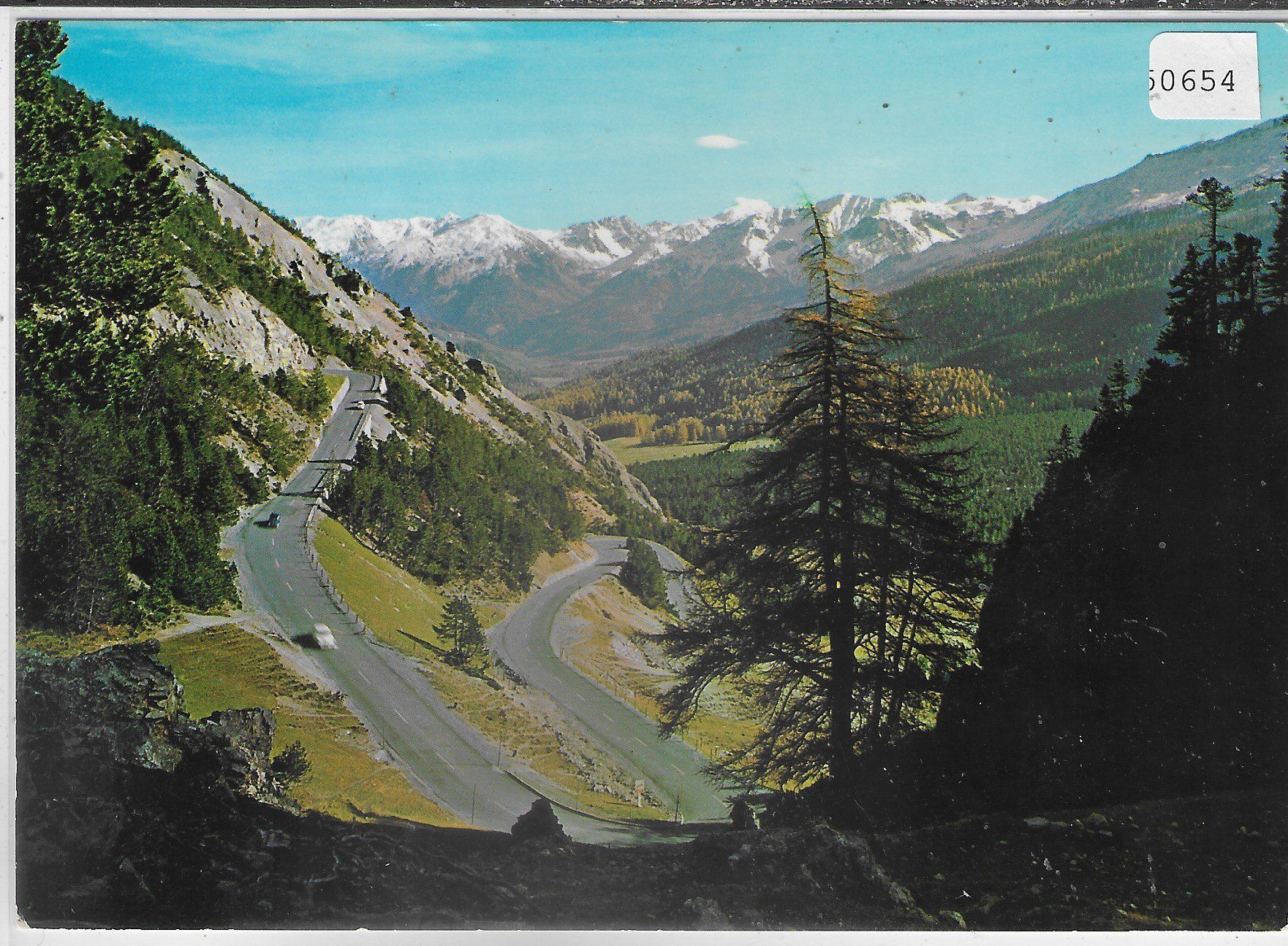 Cartoline postali: Ofenpass mit Blick auf Ortlergruppe – Usato da Ettingen venduto da Kartenplanet