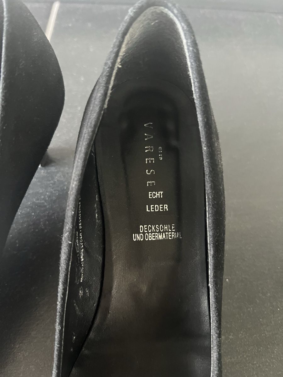 Scarpe da donna: Wildleder Absatzschuhe, Schwarz, Grösse 38 – Usato da Perlen venduto da Chregle1 3