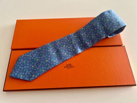 Cravate HERMES-Paris „H Fantasy“ - avec box original