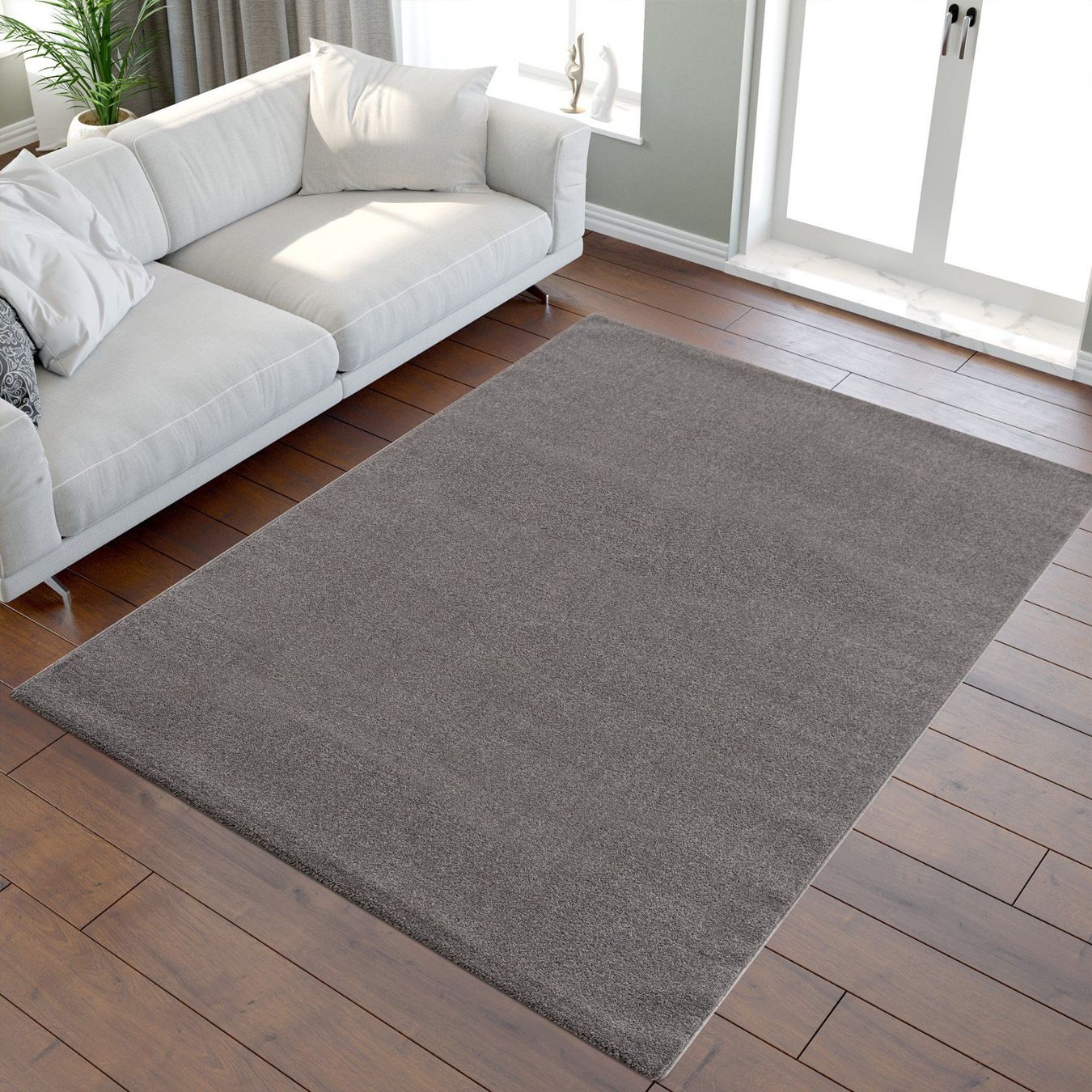 Tappeti: Teppich Uni 9500-Grey, 120 x 170 cm – Nuovo e nell'imballaggio originale da Reinach AG venduto da carpethouse