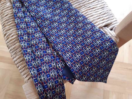 Vintage Krawatte, Navy mit Muster