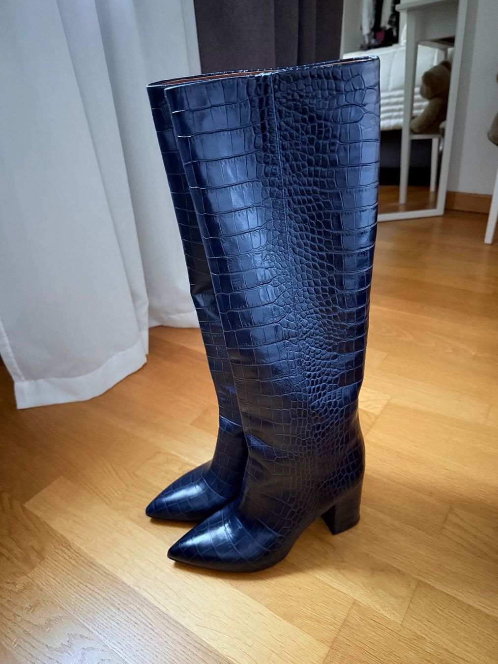 Chaussures femmes: Damen Stiefel, Kroko Optik, Gr. 38.5 – D'occasion à Zürich par ifi_zp8b