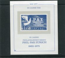 Vignettenblock 10 Jahre Phil-Pax 1975