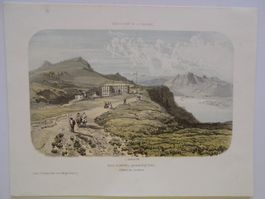 Rigi Staffel getönte Lithographie