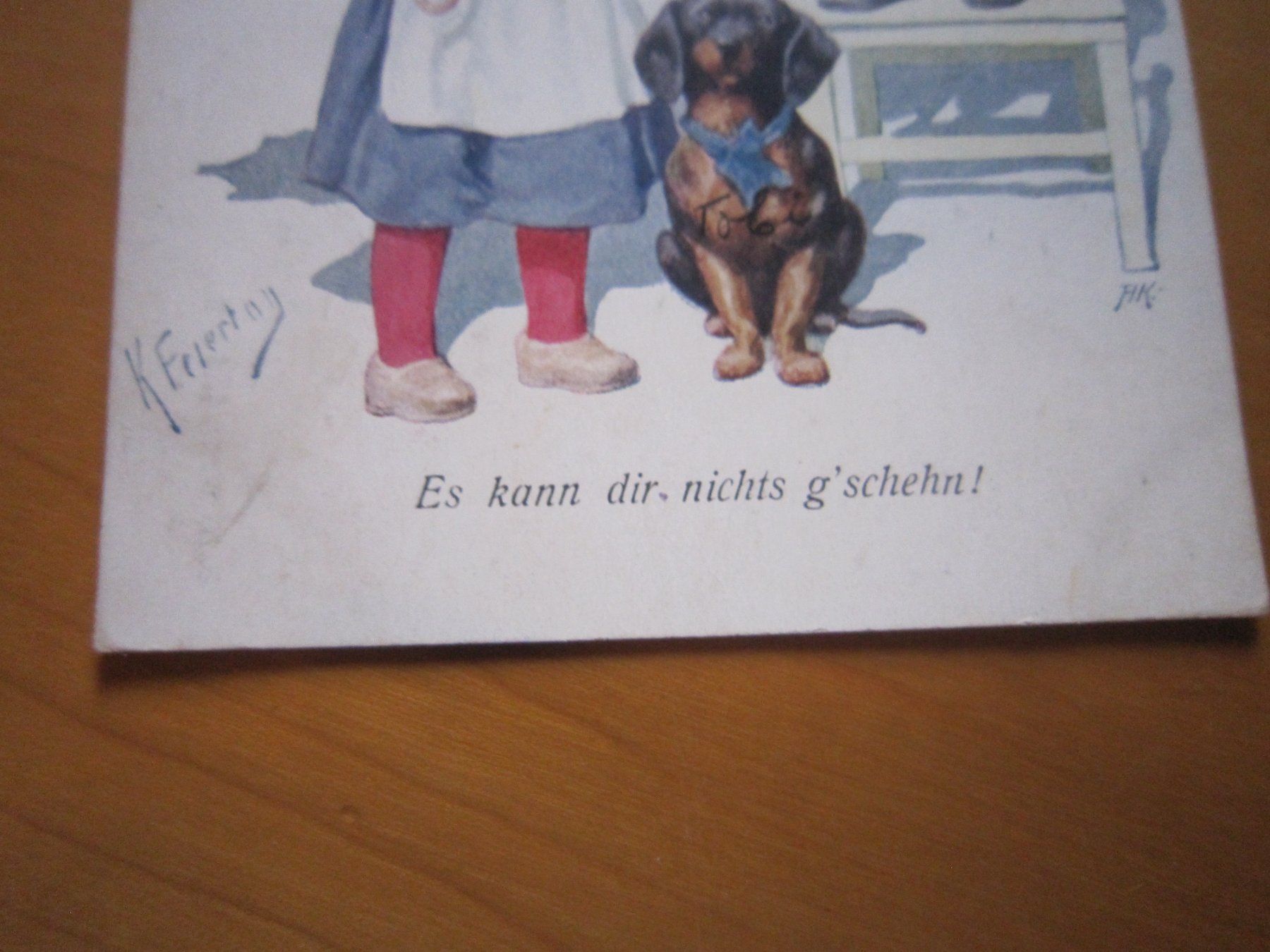 Ansichtskarten: No 4 Postkarte "Es kann dir nichts geschehen" 1920 – Gebraucht aus Gordola von Polentaefung 2