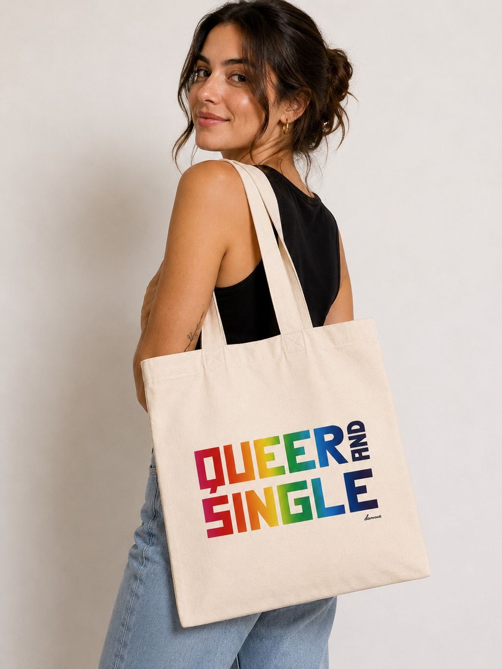 Borse: Tote Bag Queer and Single II – Nuovo e nell'imballaggio originale da Lausanne venduto da laminas 1