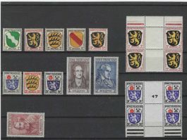 ALLIERTE BES./FRANZ.ZONE 1945 ** WAPPEN/DICHTER